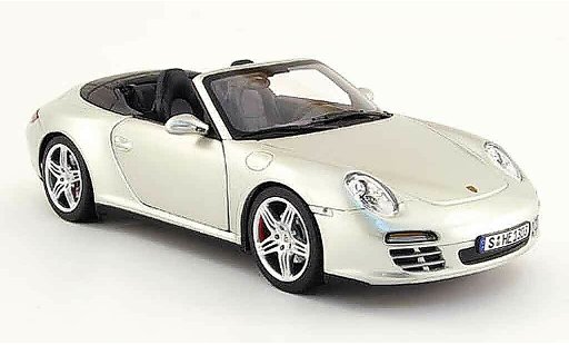 Porsche 911 4S 1/18 Norev cabriolet gris 2008 coche miniatura