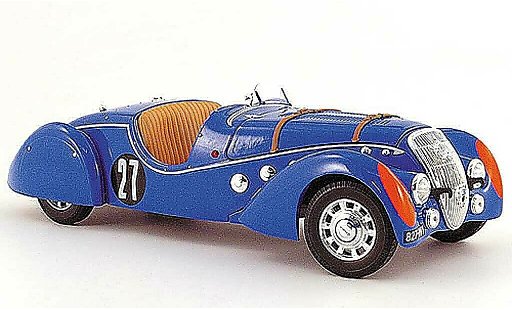 Peugeot 302 Roadster 1/18 Norev Darl'Mat no. 27 24h le mans 1937 coche miniatura