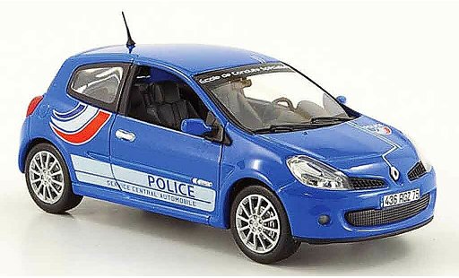 Renault Clio 3 RS 1/43 Norev police 2007 coche miniatura