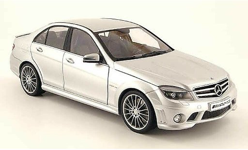 Mercedes Classe C AMG 1/18 Autoart 63 gris avec ledersitze 2007 coche miniatura