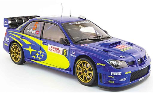 Subaru Impreza WRC 1/18 Autoart no.5 solberg millsrallye monte carlo 2008 coche miniatura