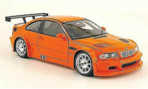 Bmw M3 coupe 1/18 Minichamps GTR E46 street naranja 2001 coche miniatura