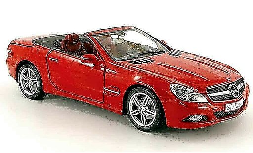 Mercedes Classe SL cabriolet 1/18 Minichamps (r230) rojo 2008 coche miniatura