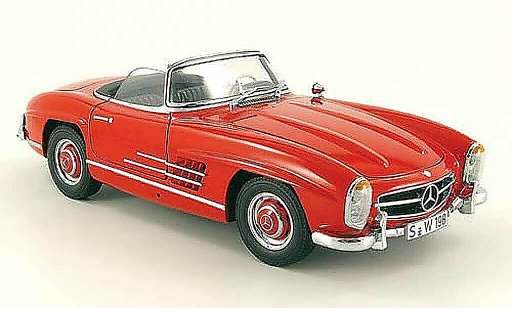 Mercedes 300 Roadster 1/18 Minichamps (w 198 ii) rojo 1957 coche miniatura