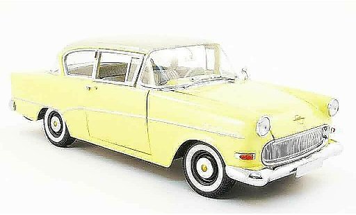 Opel Rekord P1 1/18 Minichamps amarillo/blanco 1958 coche miniatura
