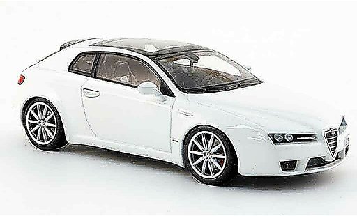 Alfa Romeo Brera coupe 1/43 Minichamps blanco edizione 2008 2005 coche miniatura