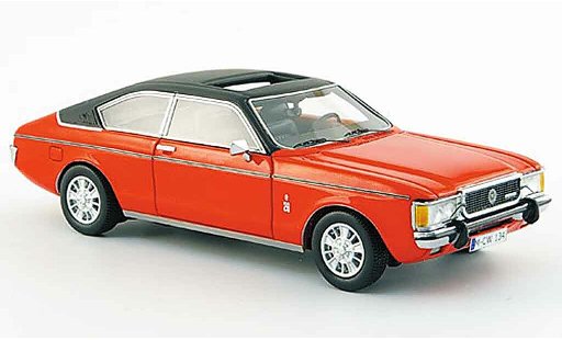 Ford Granada Coupe 1/43 Neo MKI rojo negro liavec. Auflage 300 1975 coche miniatura