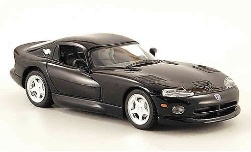 Dodge Viper GTS 1/43 Minichamps negro 1993 coche miniatura