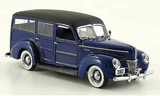 Ford 1940 Woody 1/43 Minichamps V8 De Luxe azul coche miniatura