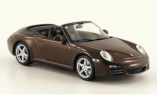 Porsche 911 4S 1/43 Minichamps Descapotable Carrera marron 2008 coche miniatura