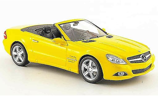 Mercedes Classe SL Base 1/43 Minichamps (R230) amarillo Linea Giallo 2008 coche miniatura