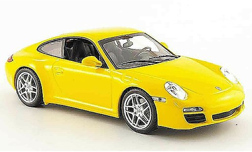 Porsche 911 Carrera 1/43 Minichamps amarillo Linea Giallo 2008 coche miniatura