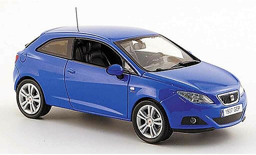 Seat Ibiza SC 1/43 J Collection azul 3turer 2008 coche miniatura
