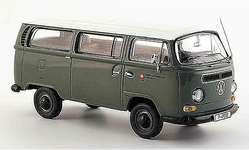 Volkswagen Combi A 1/43 Schuco t 2 a bus ptt messwagen gris blanco coche miniatura