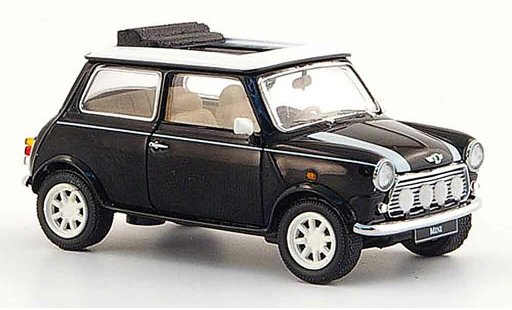 Austin Mini cooper s 1/43 Schuco negro blanco 1990 coche miniatura