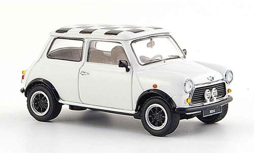 Austin Mini cooper 1/43 Schuco blanco 1990 coche miniatura