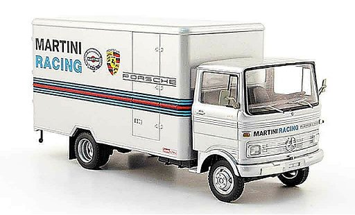 Mercedes LP 608 Kastenwagen 1/43 Schuco Furgoneta gris Martini Racing coche miniatura