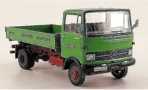 Mercedes LP 608 Pritsche 1/43 Schuco Kipper Lechner Baustoffe verde coche miniatura