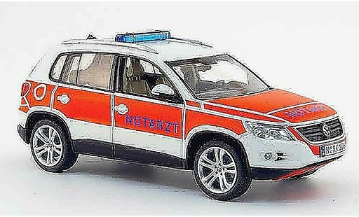 Volkswagen Tiguan Base 1/43 Schuco track & field notarzt rojo blanco coche miniatura