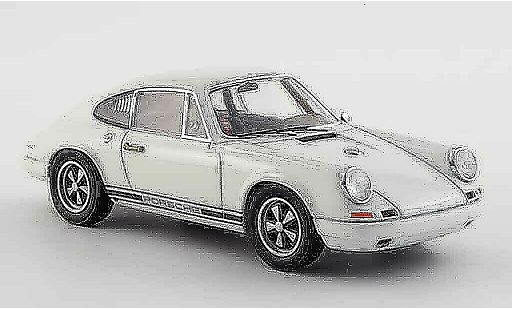 Porsche 911 R 1/43 Ebbro R blanco 1967 coche miniatura