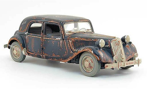 Citroen Traction 15 1/18 Maisto cv traction negro rouillee 1952 coche miniatura