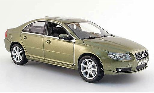 Volvo S80 Base 1/18 Powco verde 2007 coche miniatura