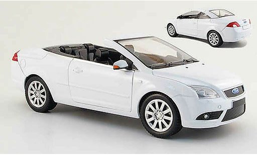 Ford Focus CC CC 1/18 Powco blanco con capota extra&Atilde;&shy;ble 2007 coche miniatura