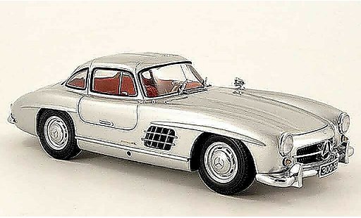Mercedes 300 Base 1/18 Minichamps gris 1954 coche miniatura