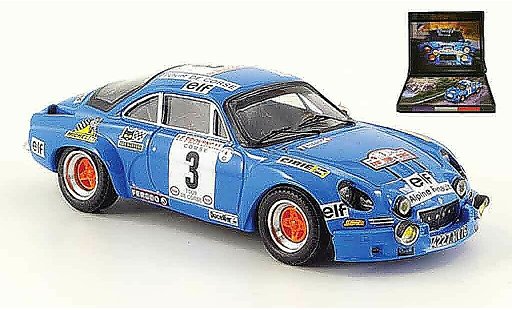 Alpine A110 rallye 1/43 Trofeu no.3 gitanes korsika 1974 coche miniatura