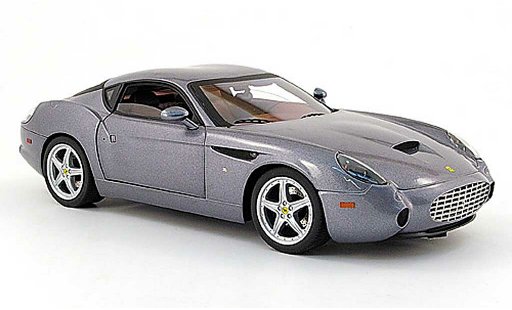 Ferrari 575 GTZ 1/18 Hot Wheels zagato gris coche miniatura