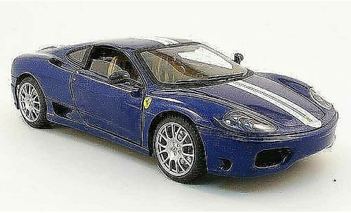Ferrari 360 Modena Challenge 1/18 Hot Wheels stradale azul avec italia-bandes coche miniatura