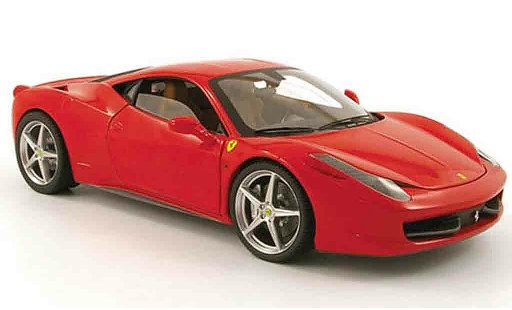 Ferrari 458 Italia 1/18 Hot Wheels rojo 2009 coche miniatura