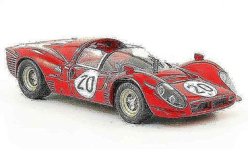 Ferrari 330 P4 1/43 Hot Wheels Elite no.20 24h le mans 1967 coche miniatura