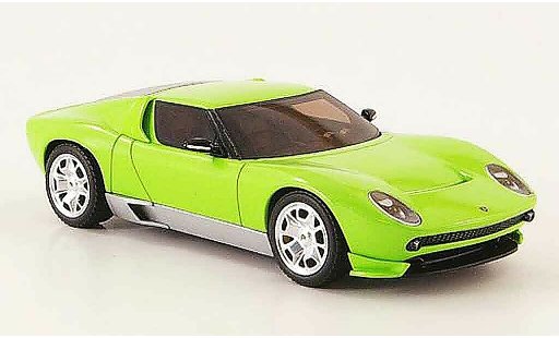 Lamborghini Miura Concept 1/43 Hot Wheels Elite verde coche miniatura