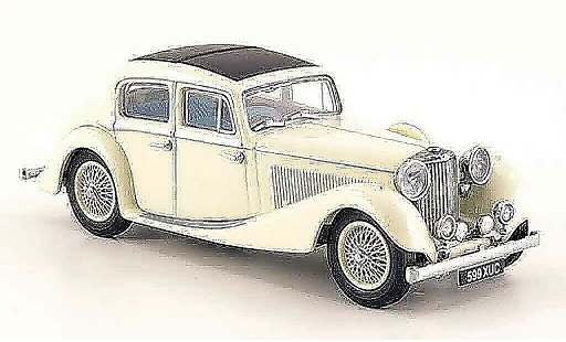 Jaguar SS Base 1/43 Oxford 2.5 saloon creme coche miniatura