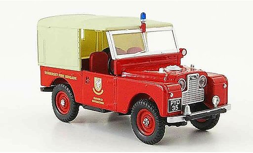 Land Rover 88 Base 1/43 Oxford Sommerset Fire Brigade pompier coche miniatura