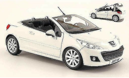 Peugeot 207 CC 1/18 Norev blanco 2009 coche miniatura