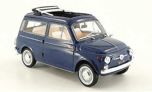 Fiat 500 Giardiniera 1/18 Norev azul 1960 coche miniatura