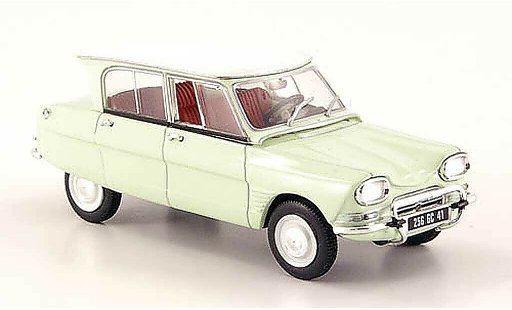 Citroen Ami 6 Berline 1/43 Norev la chaux avec blancoem toit 1967 coche miniatura
