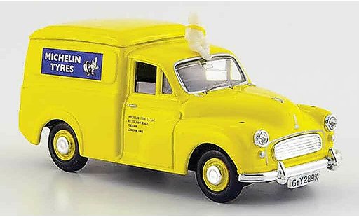 Morris Minor Van 1/43 Vanguards amarillo Michelin 1971 coche miniatura