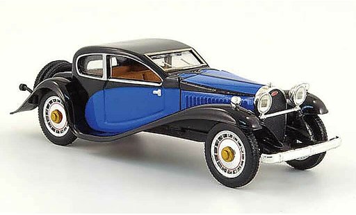 Bugatti 50 coupe 1/43 Rio negro/azul 1933 coche miniatura