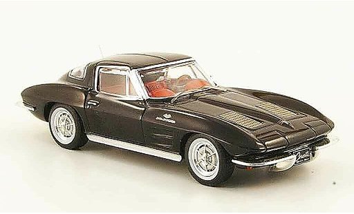 Chevrolet Corvette Coupe 1/43 IXO C2 negro avec rotem Interieur 1963 coche miniatura