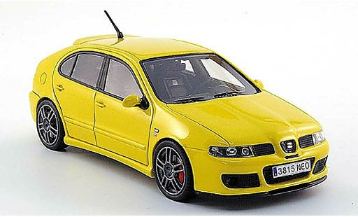 Seat Leon Cupra 1/43 Neo MKI R amarillo 2003 coche miniatura