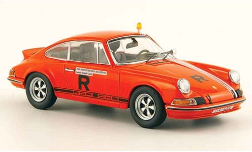 Porsche 911 RS 1/43 Schuco ONS Rennstrecken Sicherung 1973 coche miniatura