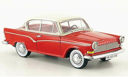 Borgward Arabella de luxe 1/43 Neo rojo blanco 1960 coche miniatura