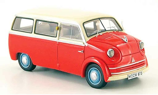 Lloyd LT 500 1/43 Neo 600 rojo blanco 1955 coche miniatura