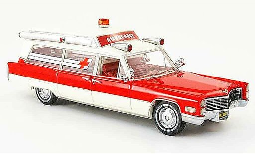 Cadillac S & S ambulance 1/43 Neo rojo blanco edition liavecee 1966 coche miniatura