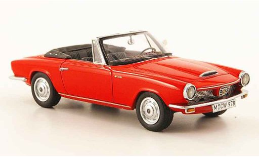 Glas 1300 GT Cabriolet 1/43 Neo Descapotable rojo 1966 coche miniatura