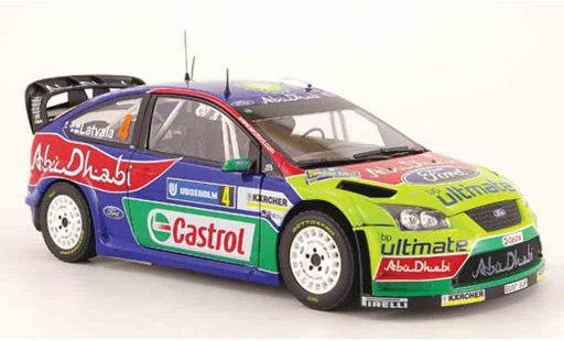 Ford Focus RS WRC 1/18 Sun Star no.4 bp/abu dhabi rallye Suecia 2008 coche miniatura