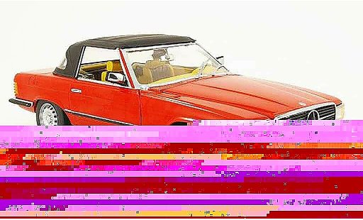 Mercedes 350 Base 1/18 Sun Star (r 107) rojo cerrado 1977 coche miniatura